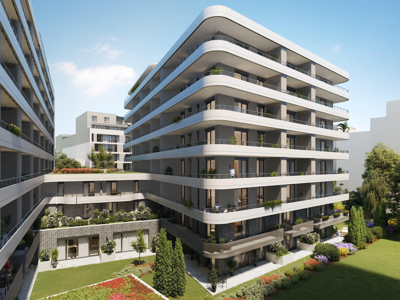 Irodaterasz / belső kert látványterv